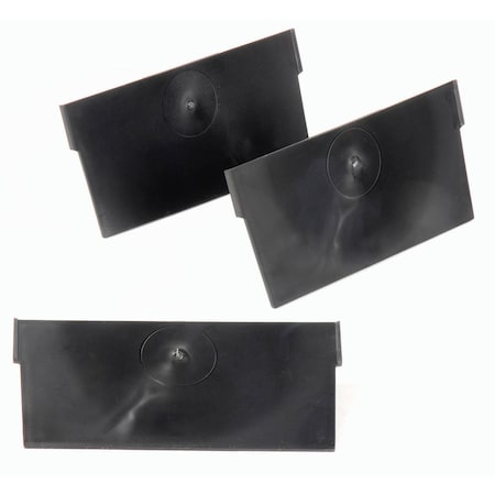 Akro-Mils Shelf Bin Divider, Polystyrene, Black, 2.91 in. H, 3.6 in. W 40120